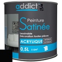 ACRYLIQUE SATINEE 0,5 L NOIR ADDICT