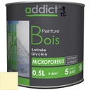 PEINTURE BOIS SATINEE 0,5 L BLANC CASSE ADDICT