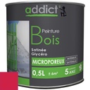 PEINTURE BOIS SATINEE 0,5 L ROUGE BASQUE ADDICT
