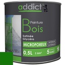 PEINTURE BOIS SATINEE 0,5 L VERT IRLANDAIS ADDICT