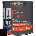 PEINTURE FER BRILLANTE 0,5 L NOIR PROFOND ADDICT
