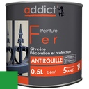 PEINTURE FER BRILLANTE 0,5 L VERT MOUSSE ADDICT