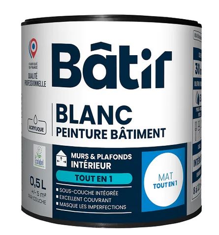 [3020270] ADDICT OPTIMUM MUR ET PLAFOND MAT 0.5 L BLANC
