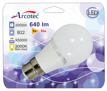 [2009873] AMP LED STD B22 7W 560 LM ANGLE 270° 830 BLIST 1