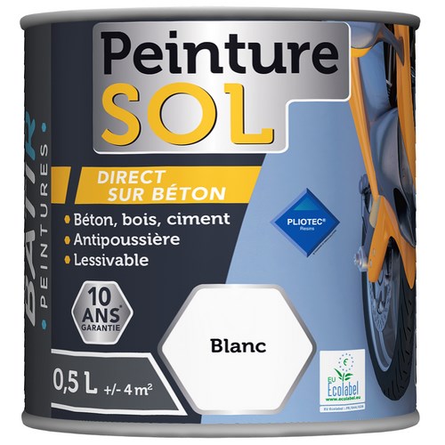 [3020426] PEINTURE SOL SATINEE 0,5 L BLANC BATIR
