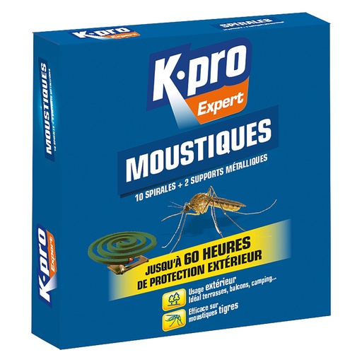 [3060017] K-PRO SPIRALES ANTI-MOUSTIQ.ETUI DE 10