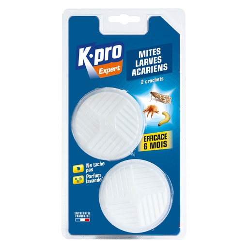 [3060041] K-PRO CROCHETS ANTI-MITES BLISTER DE 2