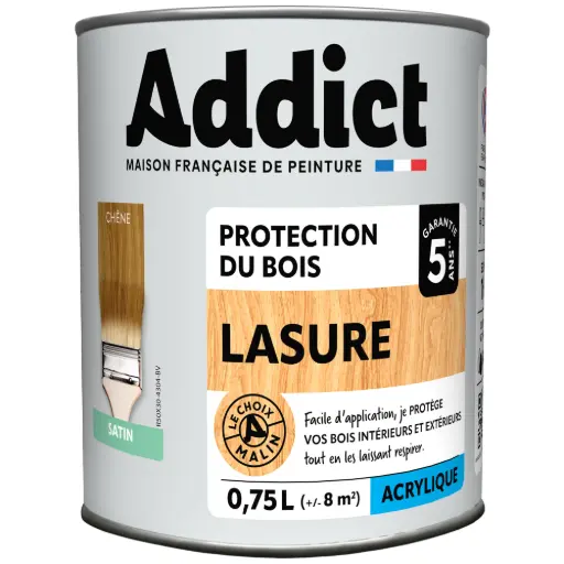 [3020450] ADDICT LASURE ACRYLIQUE 0,75 L CHENE
