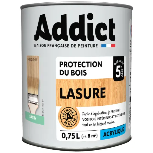 [3020453] ADDICT LASURE ACRYLIQUE 0,75 L INCOLORE