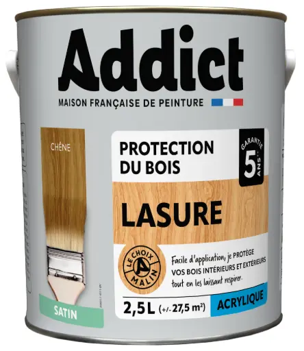 [3020458] ADDICT LASURE ACRYLIQUE 2,5 L CHENE