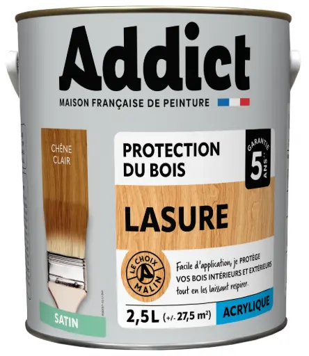 [3020459] ADDICT LASURE ACRYLIQUE 2,5 L CHENE CLAIR