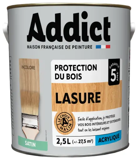 [3020461] ADDICT LASURE ACRYLIQUE 2,5 L INCOLORE