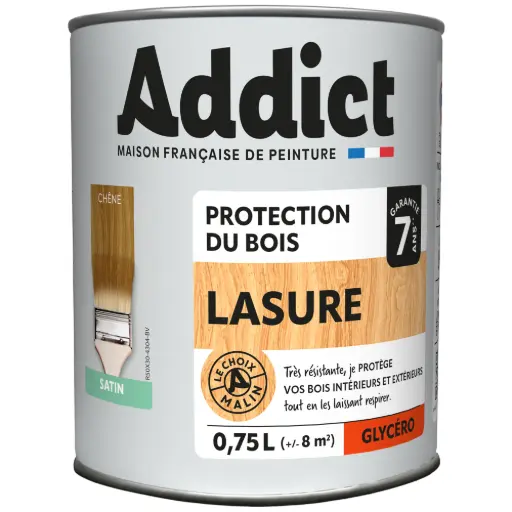 [3020474] ADDICT LASURE GLYCERO 0,75 L CHENE