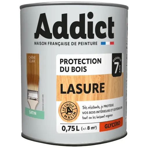 [3020475] ADDICT LASURE GLYCERO 0,75 L CHENE CLAIR