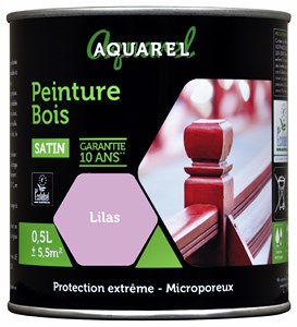 [3020377] PEINTURE BOIS SATINEE 0,5 L LILAS AQUAREL