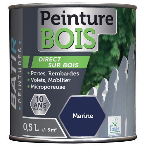 [3020379] PEINTURE BOIS SATINEE 0,5 L MARINE ECOLABEL