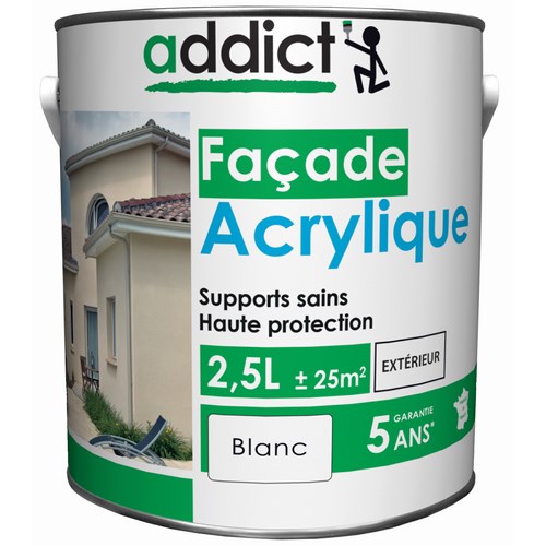 [3020020] ACRYLIQUE FACADE 2,5 L BLANC ADDICT