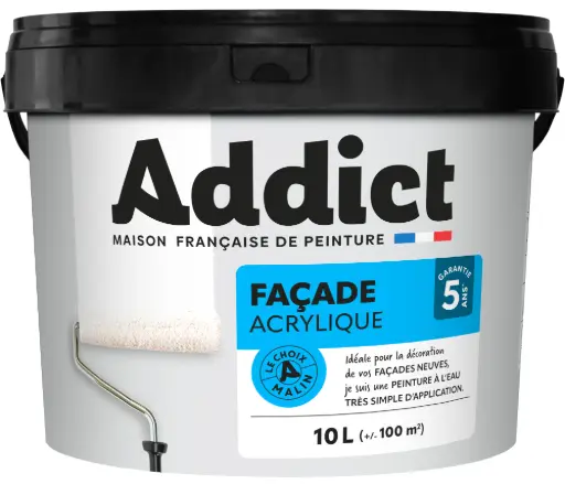 [3020022] ACRYLIQUE FACADE 10 L BLANC ADDICT