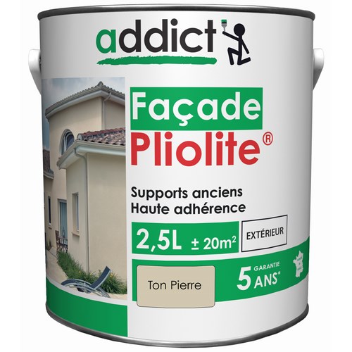 [3020025] PLIOLITE 100% FACADE 2,5 L TON PIERRE ADDICT