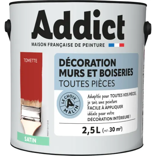 [3020158] ACRYLIQUE SATINEE 2,5 L TOMETTE ADDICT