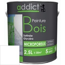 PEINTURE BOIS SATINEE 2,5 L BLANC ADDICT