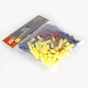 [0009860] CHEVILLE PLASTIQUE ASSORTIES COULEURS 200 PCS SC