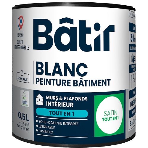 [3020236] ADDICT OPTIMUM MUR ET PLAFOND SATIN 0.5 L BLANC