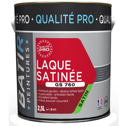 [3020758] LAQUE SATINEE GS760 BLANC 2,50 L BATIR PRO