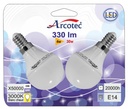 AMP LED SPHERIQUE E14 4W 330 LM ANGLE 330° 830 BLIST 2