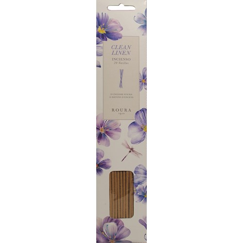 [6110715] BLISTER 20 STICKS ENCENS 260MM CLEAN LINEN