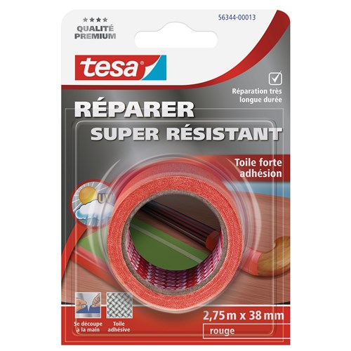 [3142776] TESA TOILE REPARER 2,75X38 ROUGE-56343