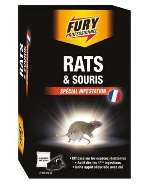 [3142914] FURY RATS ET SOURIS UNIDOSE 7X20 gr (7 sachets pré dosés)
