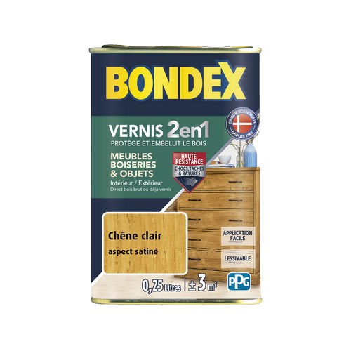 [3179020] BONDEX VERNIS SATIN CHENE CLAIR 0,25 L GSA