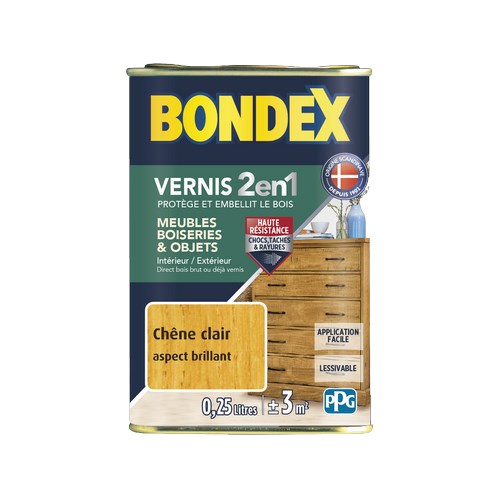 [3179027] BONDEX VERNIS BRILL CHENE CLAIR 0,25 L GSA