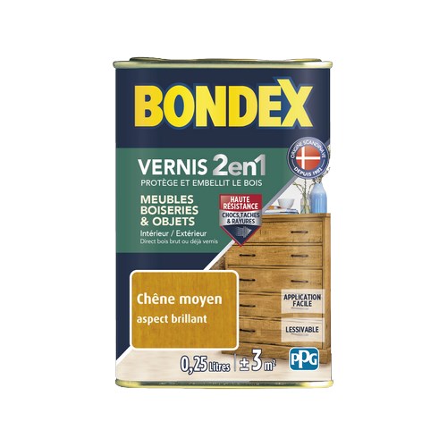 [3179030] BONDEX VERNIS BRILL CHENE MOYEN 0,25 L GSA