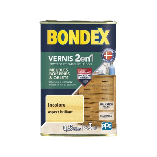 [3179031] BONDEX VERNIS BRILL INCOLORE 0,25 L GSA