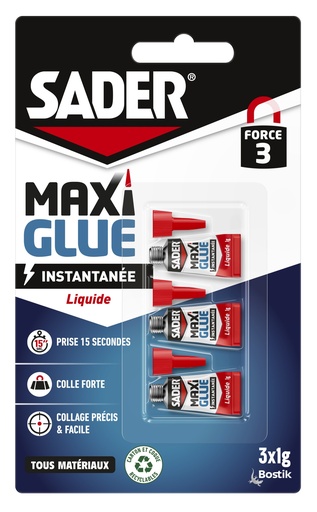 [3166333] SADER MAXI GLUE INSTANTANEE 3x1G LIQUIDE