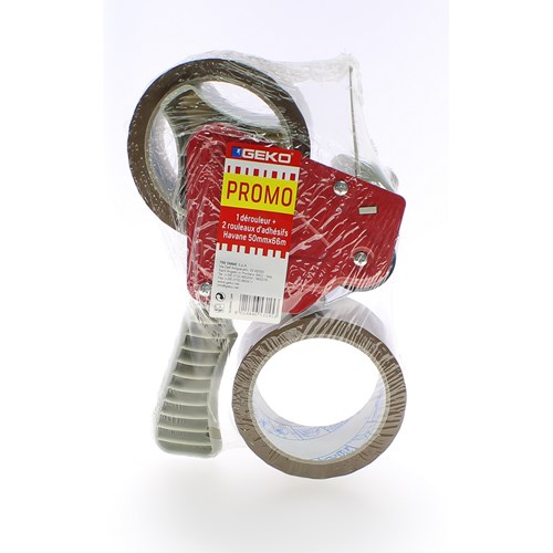 [0009477] DEVIDOIR + 2 RLX EMBALLAGE 50MMX66M HAVANE