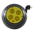 ENROULEUR 5M  + 4 PRISES 3GX1.5MM² IP20