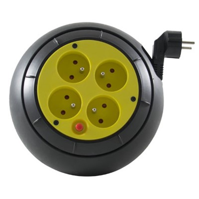 [2000030] ENROULEUR 5M  + 4 PRISES 3GX1.5MM² IP20