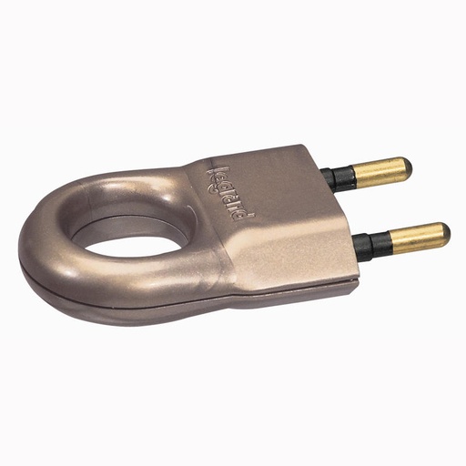 [2009810] FICHE MALE 2P 6A PLA BRONZE MEPLAT VRAC LEG050164