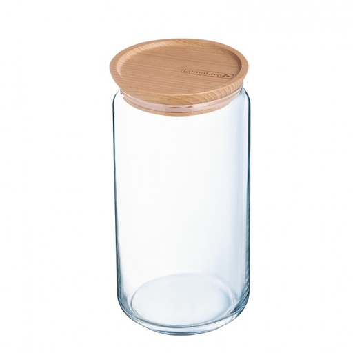 [6022408] BOCAL COUVERCLE BOIS JAR WOOD 1L50