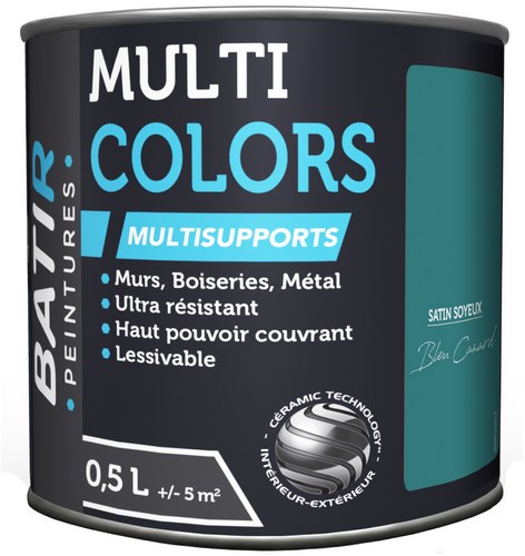 [3020860] PEINTURE SAT SOYEUX 0,5 L BLEU CANARD