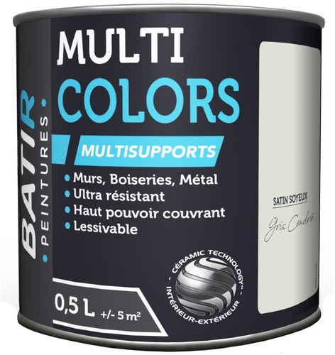 [3020872] PEINTURE SAT SOYEUX 0,5 L GRIS CENDRE