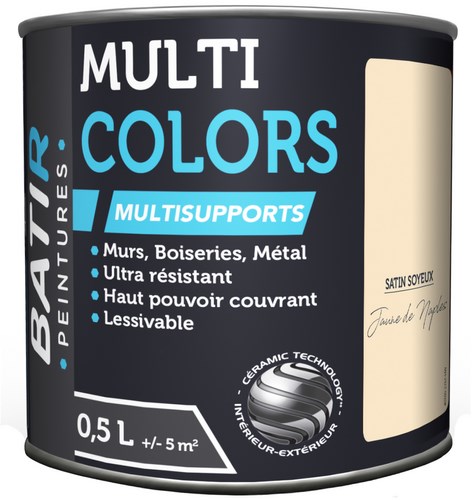 [3020877] PEINTURE SAT SOYEUX 0,5 L JAUNE DE NAPLES
