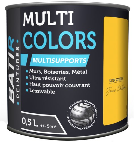 [3020878] PEINTURE SAT SOYEUX 0,5 L JAUNE POLLEN