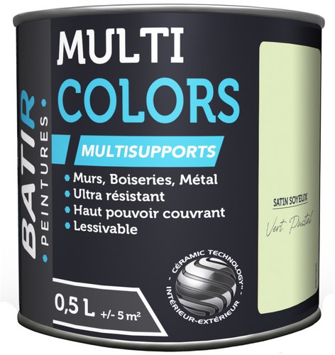 [3020894] PEINTURE SAT SOYEUX 0,5 L VERT PASTEL