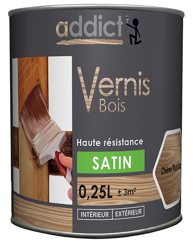 [3021003] VERNIS BOIS SATINE CHENE RUSTIQUE 250 ML ADDICT