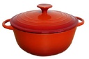 COCOTTE RONDE 20 FONTE EMAILLEE ROUGE DEGRADE