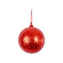 BOULE PAILLETEE Ø 8 CM ROUGE 5BOD966RO